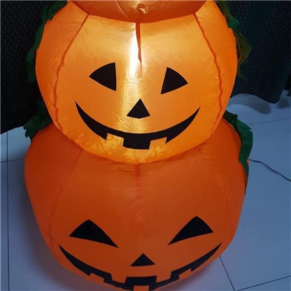 4FT Halloween Inflatable Pumpkins Decor Blow up Pumpkin Stacked Halloween Decor - Picture 3 of 6